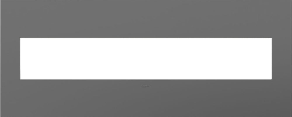 Legrand Canada - Six-Gang Screwless Wall Plate with Microban - Adorne - Magnesium- Union Lighting Luminaires Decor