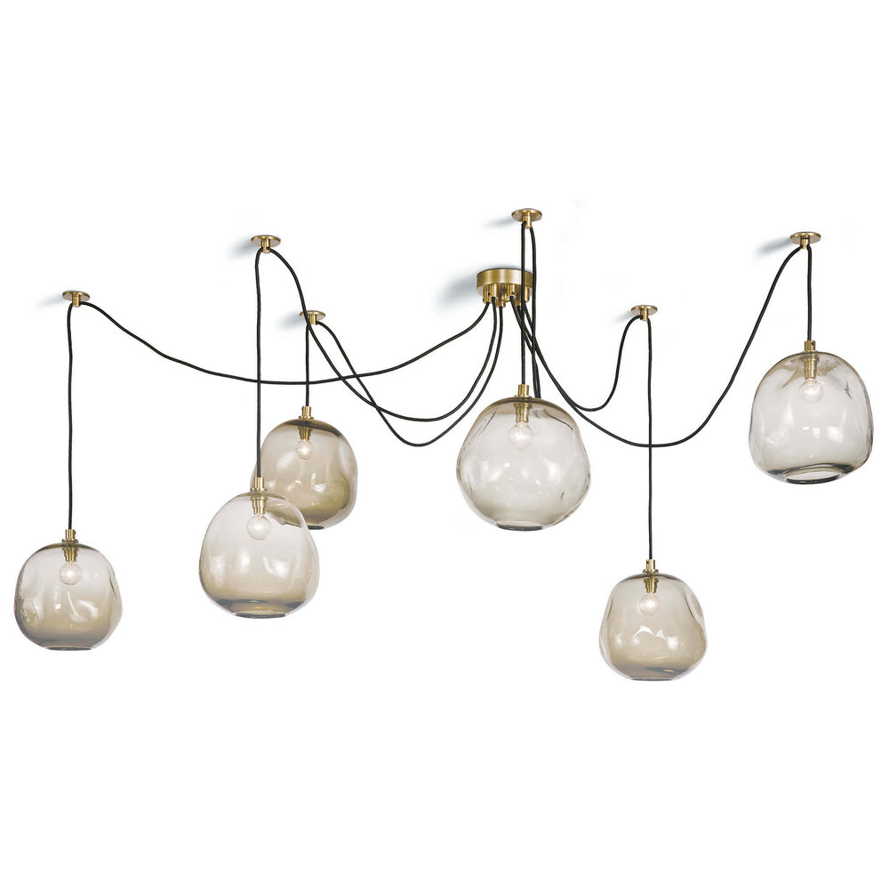Regina Andrew Canada - Six Light Chandelier - Molten - Natural Brass- Union Lighting Luminaires Decor