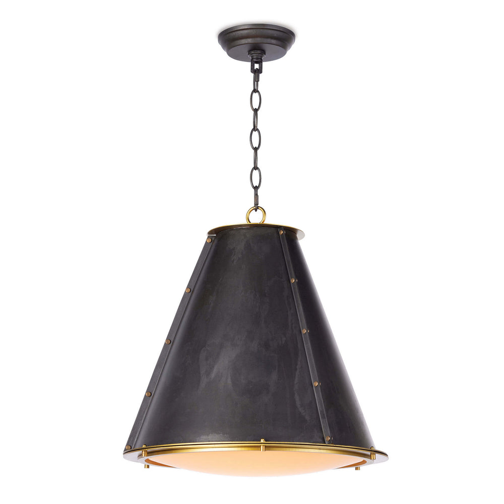 Regina Andrew Canada - One Light Chandelier - French - Blackened Brass- Union Lighting Luminaires Decor