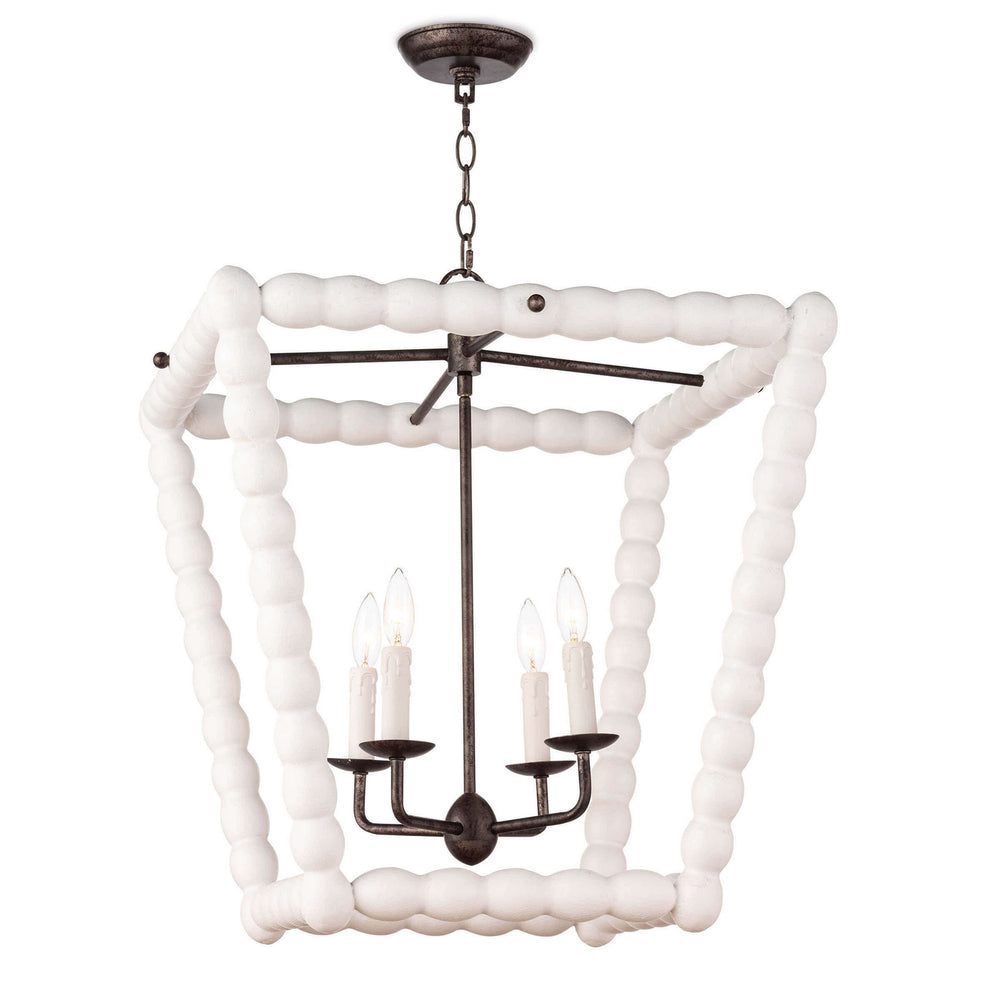 Regina Andrew Canada - Four Light Chandelier - Perennial - White- Union Lighting Luminaires Decor