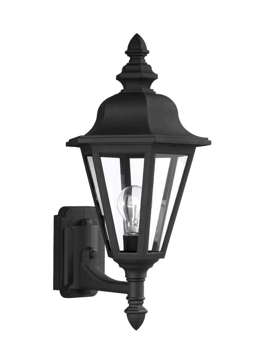 Generation Lighting Canada - One Light Outdoor Wall Lantern - Brentwood - Black- Union Lighting Luminaires Decor