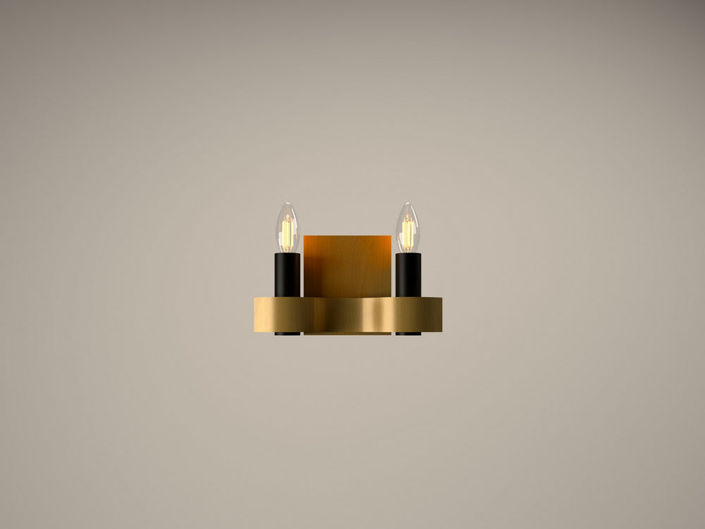 Accord Lighting - One Light Wall Lamp - Flow - Organic Gold- Union Lighting Luminaires Decor