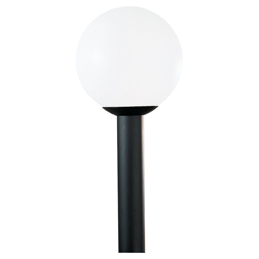 Generation Lighting Canada. - One Light Outdoor Post Lantern - Outdoor Globe - White Plastic- Union Lighting Luminaires Decor