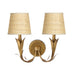 Regina Andrew Canada - Two Light Wall Sconce - River Reed - Antique Gold Leaf- Union Lighting Luminaires Decor