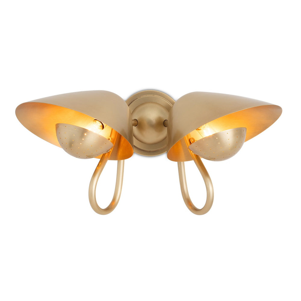Regina Andrew Canada - Two Light Wall Sconce - Keaton - Natural Brass- Union Lighting Luminaires Decor