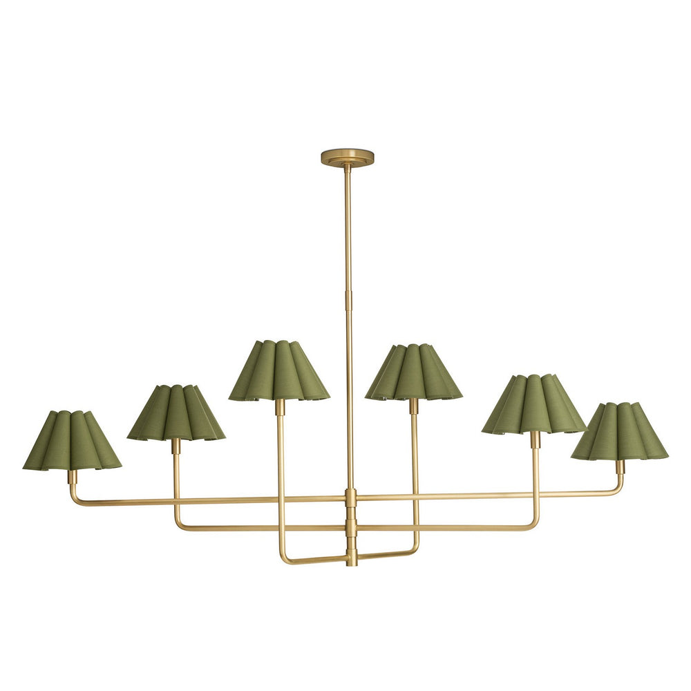 Regina Andrew Canada - Six Light Chandelier - Polly - Natural Brass- Union Lighting Luminaires Decor