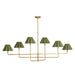 Regina Andrew Canada - Six Light Chandelier - Polly - Natural Brass- Union Lighting Luminaires Decor