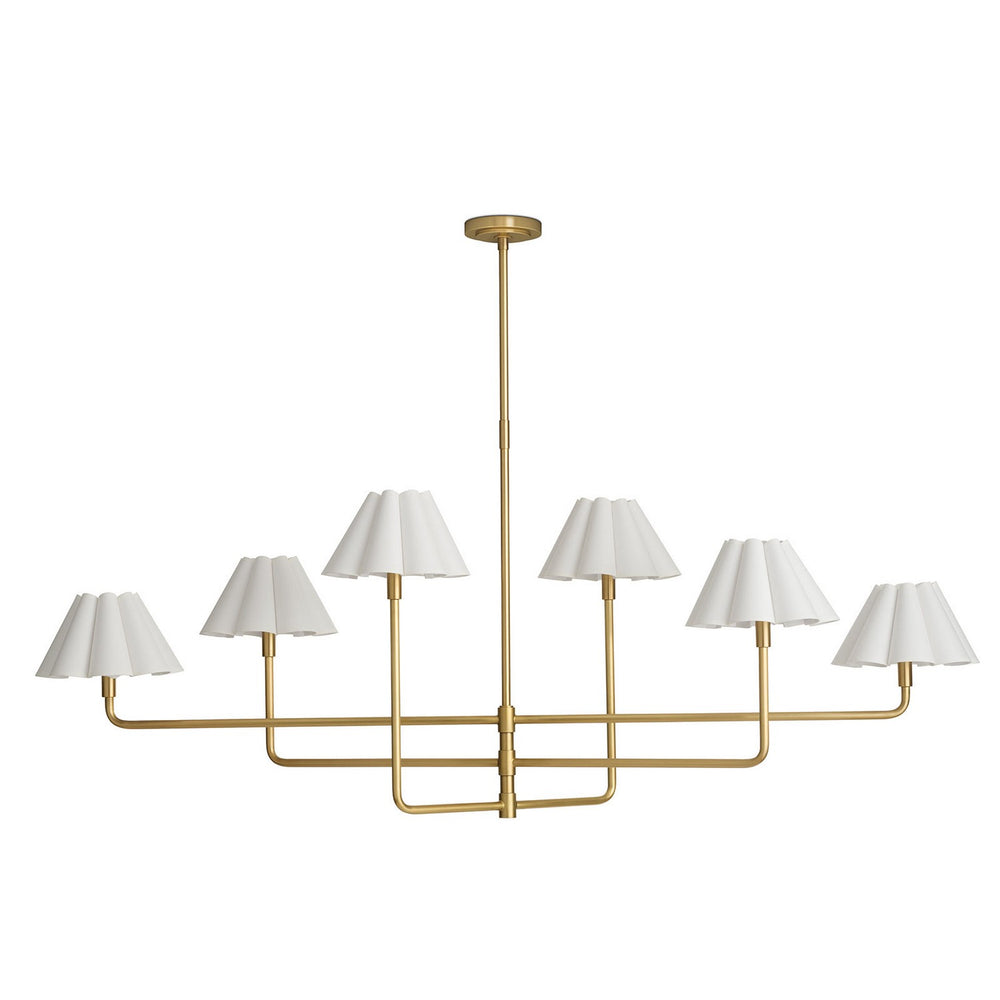 Regina Andrew Canada - Six Light Chandelier - Polly - Natural Brass- Union Lighting Luminaires Decor
