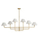 Regina Andrew Canada - Six Light Chandelier - Polly - Natural Brass- Union Lighting Luminaires Decor