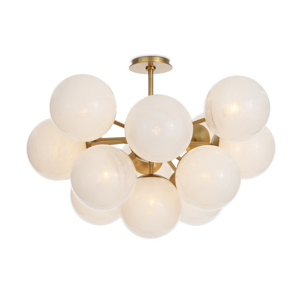 Regina Andrew Canada - 13 Light Flush Mount - Shine - Natural Brass- Union Lighting Luminaires Decor