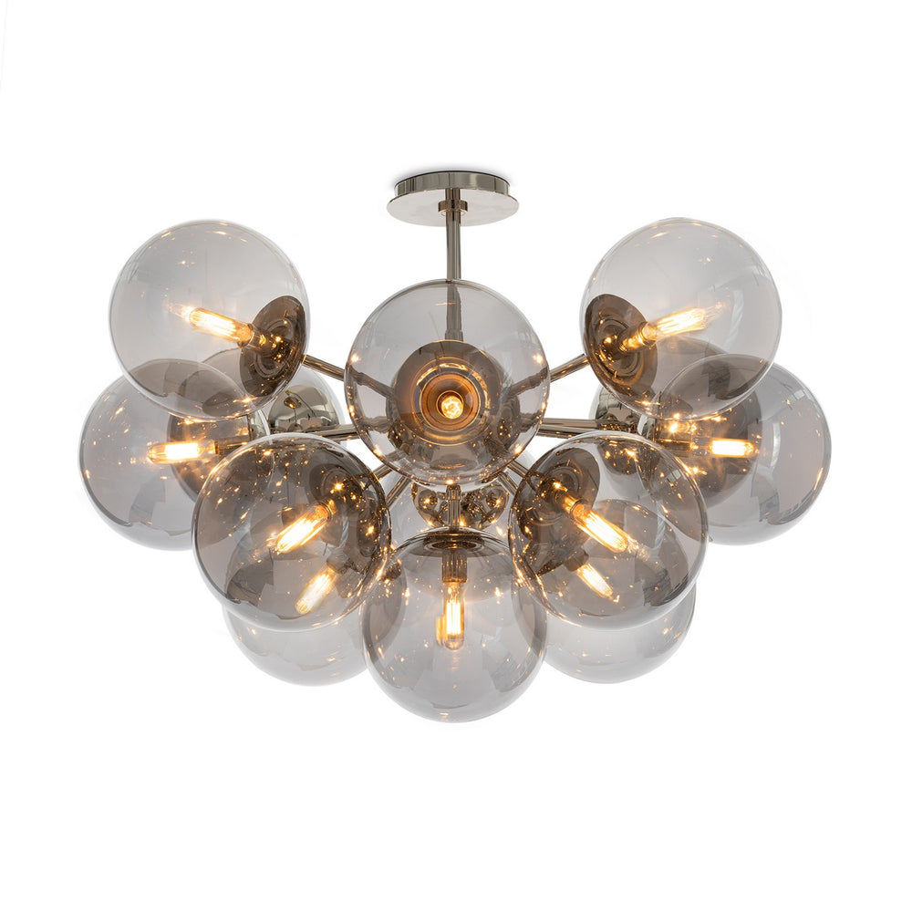 Regina Andrew Canada - 13 Light Flush Mount - Shine - Polished Nickel- Union Lighting Luminaires Decor