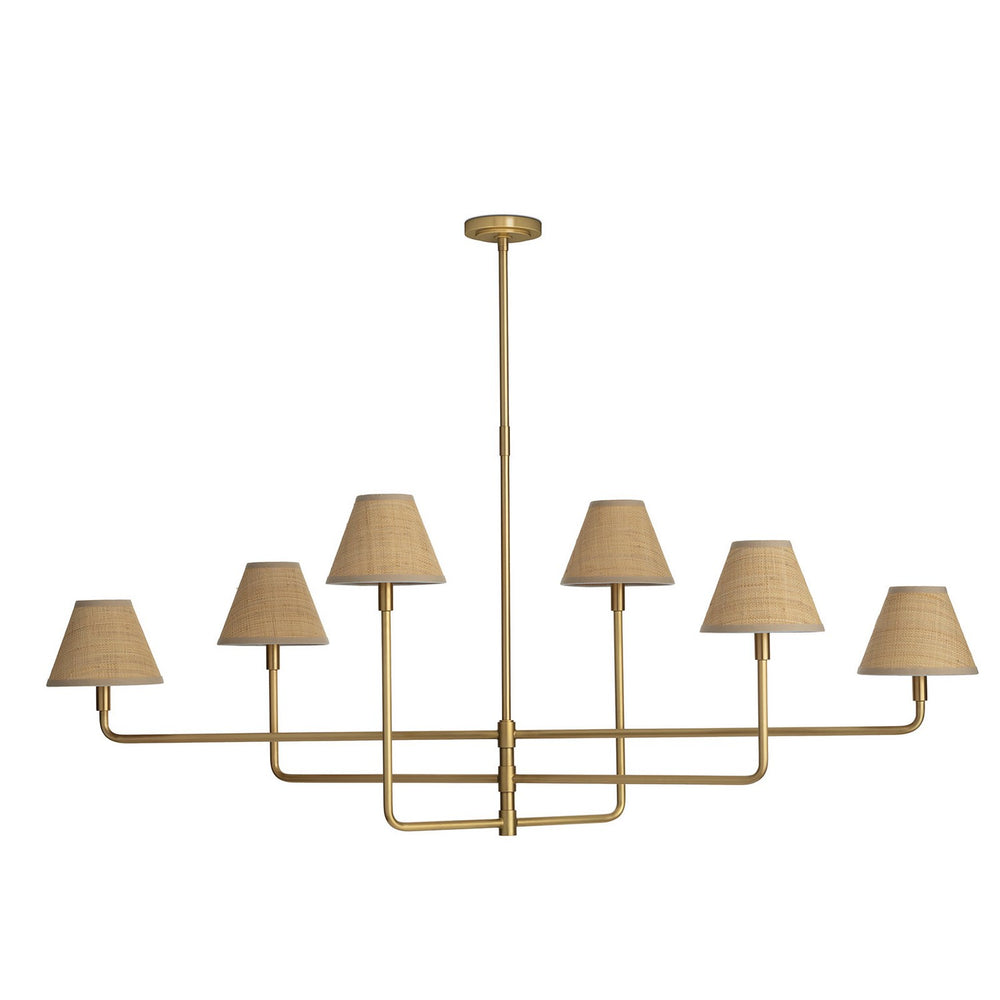 Regina Andrew Canada - Six Light Chandelier - Polly - Natural Brass- Union Lighting Luminaires Decor