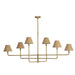Regina Andrew Canada - Six Light Chandelier - Polly - Natural Brass- Union Lighting Luminaires Decor