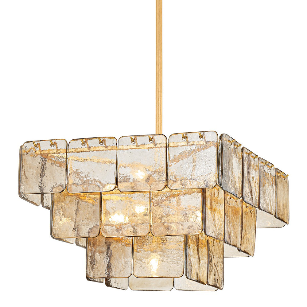 Corbett Lighting Canada - Nine Light Chandelier - Regal - Vintage Gold Leaf- Union Lighting Luminaires Decor