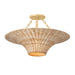 Troy Lighting Canada - One Light Semi Flush Mount - Ketan - Vintage Gold Leaf- Union Lighting Luminaires Decor