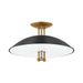 Troy Lighting Canada - Three Light Semi Flush Mount - Larkin - Patina Brass/Soft Black- Union Lighting Luminaires Decor