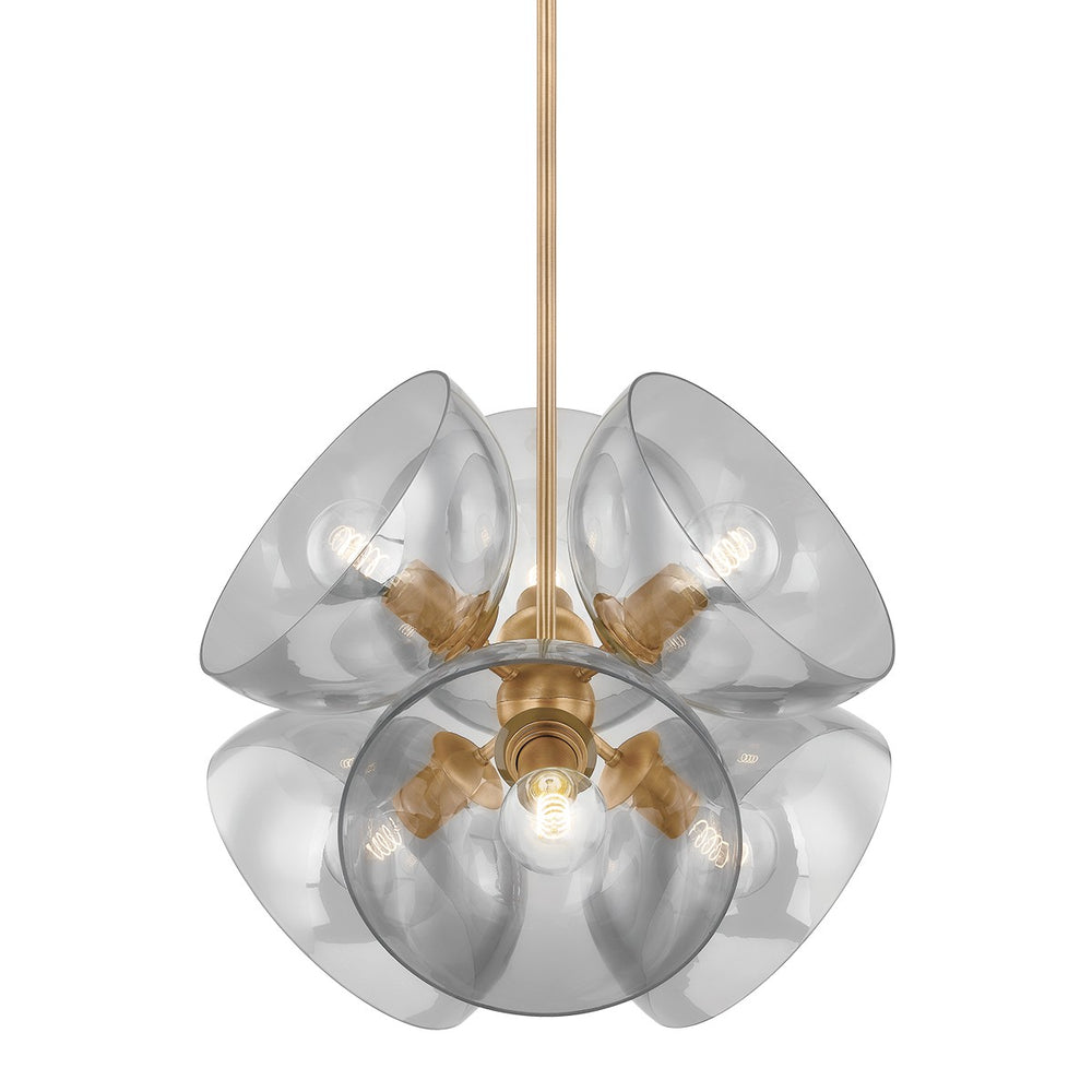 Troy Lighting Canada - Six Light Pendant - Salix - Patina Brass- Union Lighting Luminaires Decor
