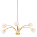Troy Lighting Canada - Six Light Chandelier - Orinda - Vintage Gold Leaf- Union Lighting Luminaires Decor