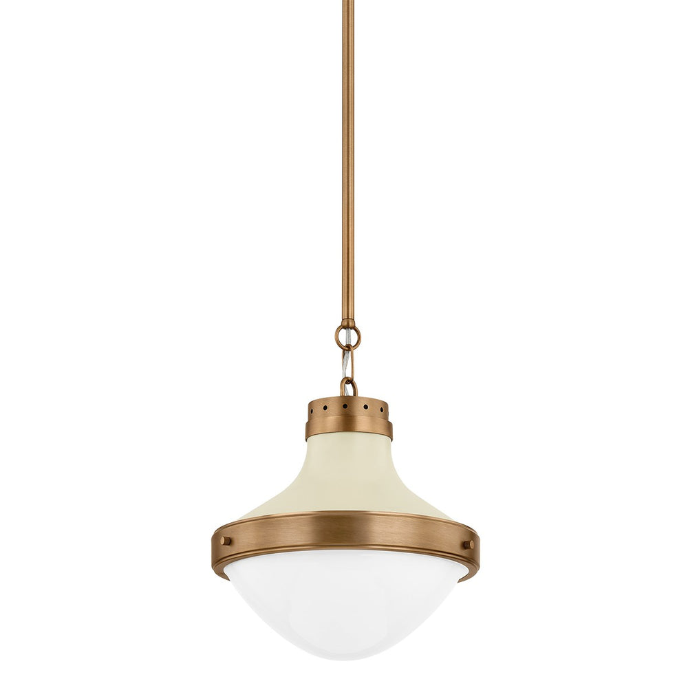 Troy Lighting Canada - One Light Pendant - Maxton - Patina Brass And Soft Sand- Union Lighting Luminaires Decor