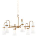 Troy Lighting Canada - Six Light Chandelier - Maple - Patina Brass- Union Lighting Luminaires Decor