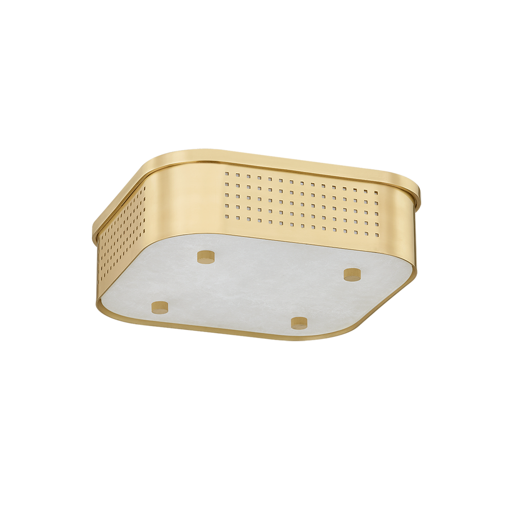 Hudson Valley Canada - LED Flush Mount - Madison Square - Aged Brass- Union Lighting Luminaires Decor