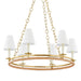 Hudson Valley Canada - Six Light Chandelier - Swanton - Aged Brass- Union Lighting Luminaires Decor