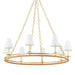 Hudson Valley Canada - Eight Light Chandelier - Swanton - Aged Brass- Union Lighting Luminaires Decor