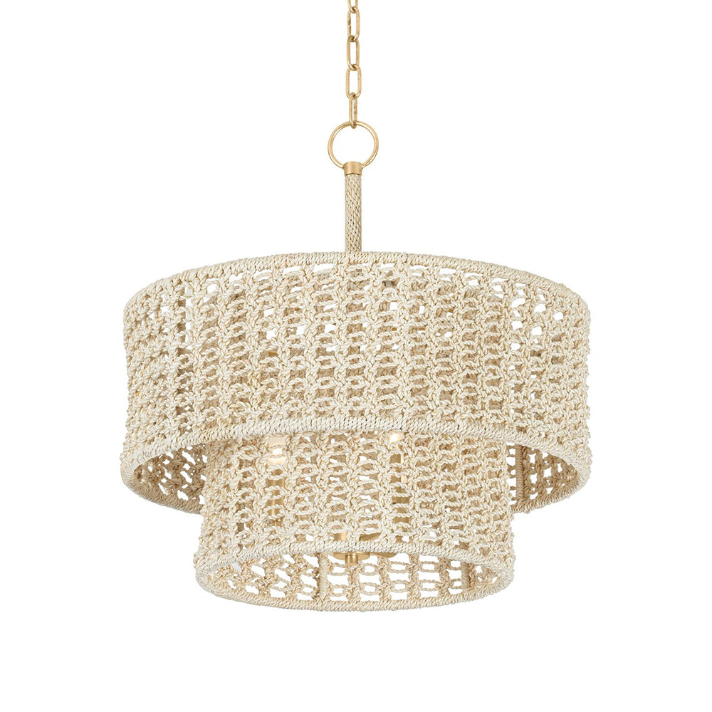 Hudson Valley Canada - Three Light Pendant - Yorkhill - Vintage Gold Leaf- Union Lighting Luminaires Decor