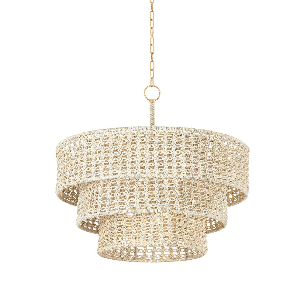 Hudson Valley Canada - Six Light Pendant - Yorkhill - Vintage Gold Leaf- Union Lighting Luminaires Decor