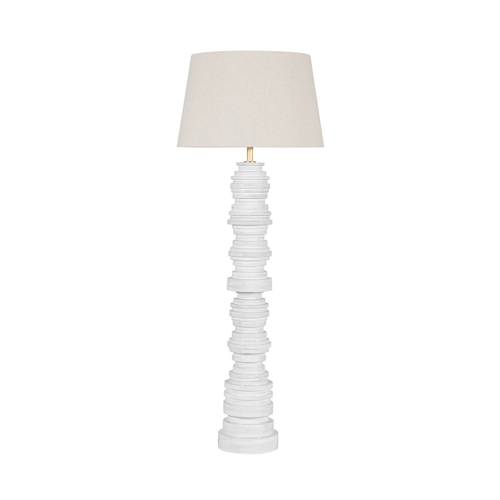 Hudson Valley Canada - One Light Floor Lamp - Wayzata - Aged Brass/ Ceramic Gloss Ivory- Union Lighting Luminaires Decor