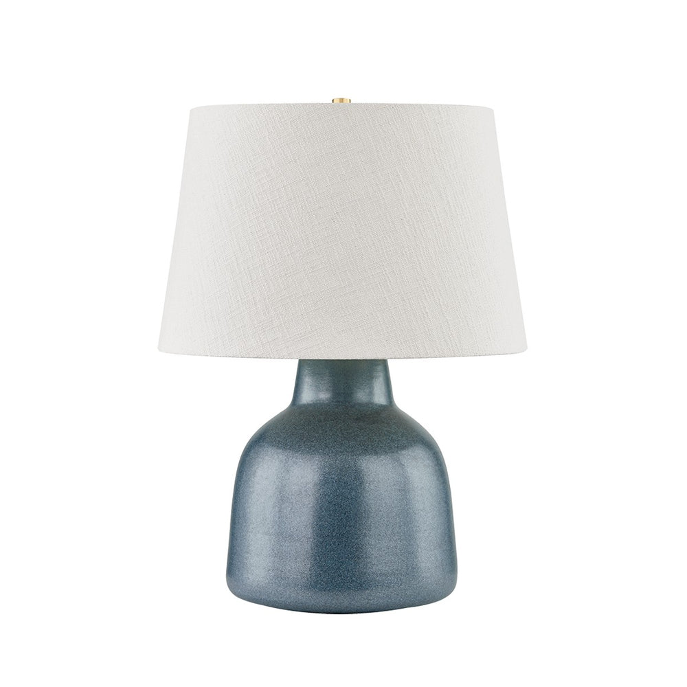 Hudson Valley Canada - One Light Table Lamp - Ridgefield - Aged Brass/Ceramic Textured Navy- Union Lighting Luminaires Decor
