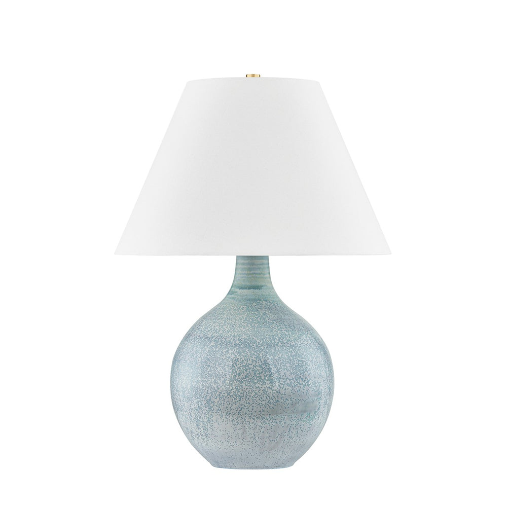 Hudson Valley Canada - One Light Table Lamp - Kearny - Aged Brass/Ceramic Reactive Seaglass- Union Lighting Luminaires Decor