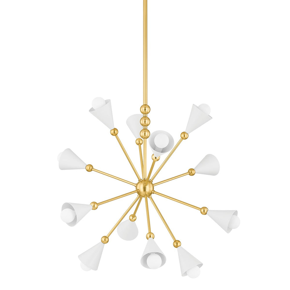 Mitzi Canada - 12 Light Chandelier - Hikari - Aged Brass/Soft White- Union Lighting Luminaires Decor