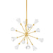 Mitzi Canada - 12 Light Chandelier - Hikari - Aged Brass/Soft White- Union Lighting Luminaires Decor