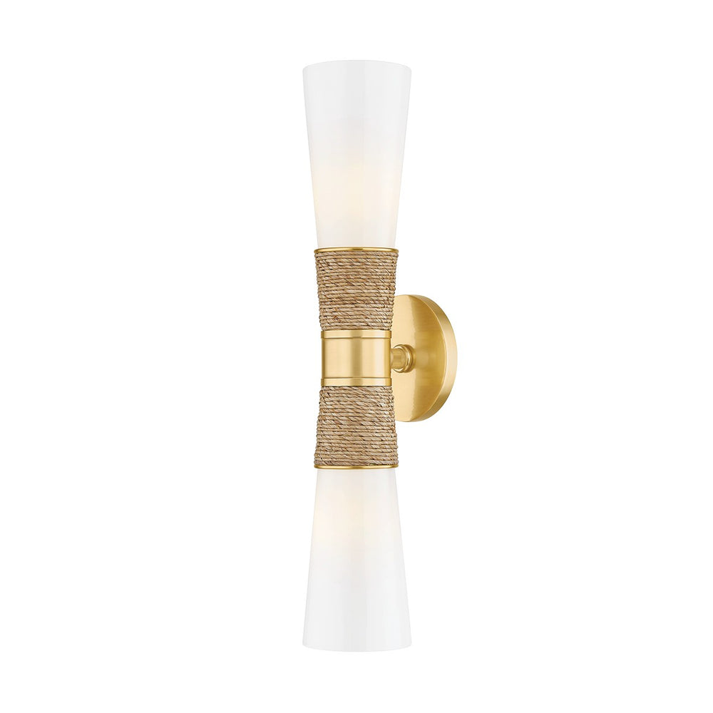 Mitzi Canada - Two Light Wall Sconce - Mica - Aged Brass- Union Lighting Luminaires Decor