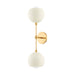 Mitzi Canada - Two Light Wall Sconce - Saylor - Aged Brass/Soft Cream- Union Lighting Luminaires Decor