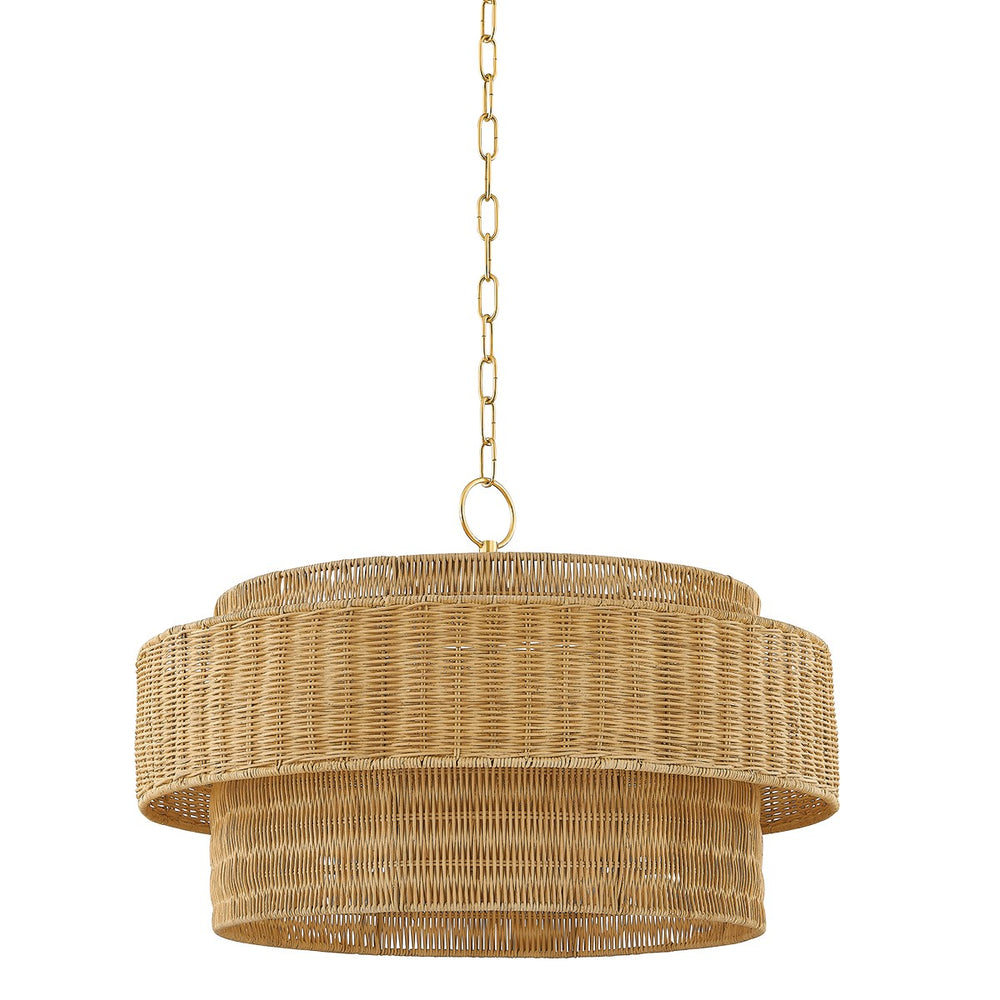Mitzi Canada - Four Light Pendant - Danica - Aged Brass- Union Lighting Luminaires Decor
