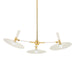 Mitzi Canada - Three Light Chandelier - Milena - Aged Brass/Soft Cream- Union Lighting Luminaires Decor