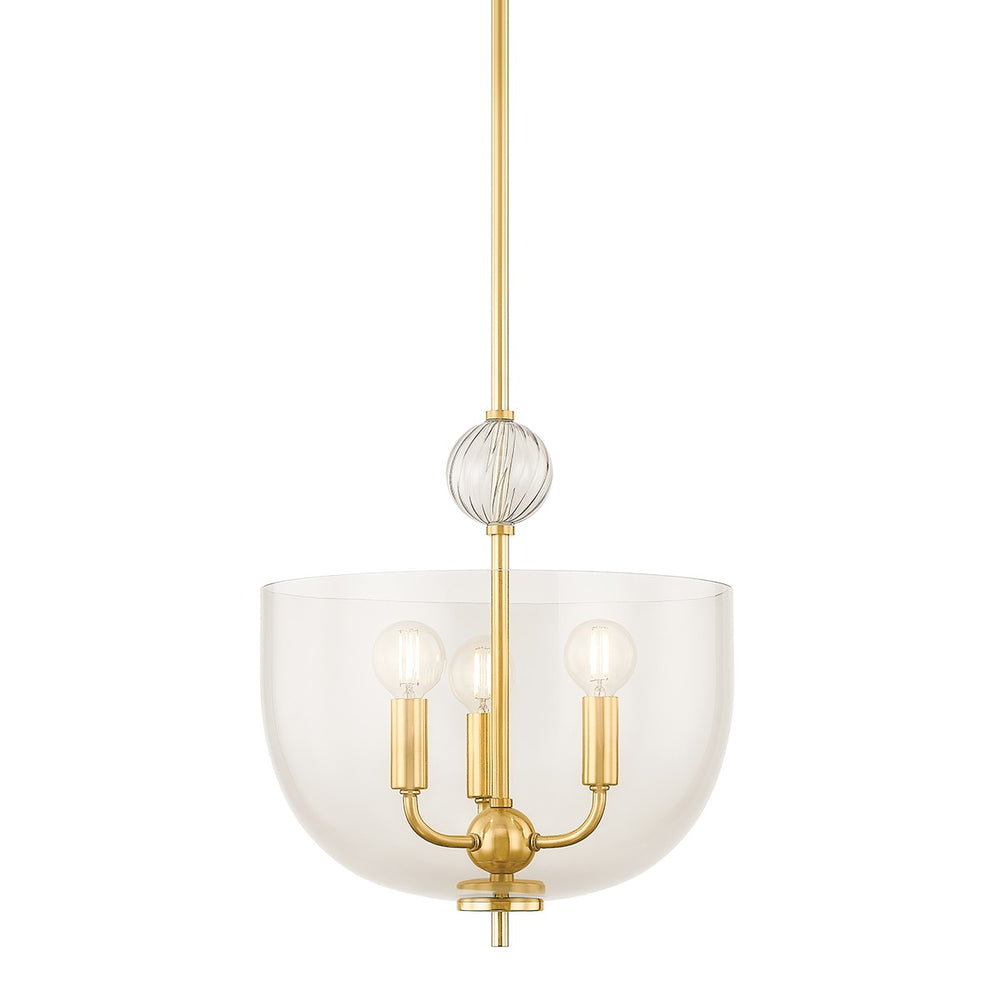 Mitzi Canada - Three Light Lantern - Arianne - Aged Brass- Union Lighting Luminaires Decor