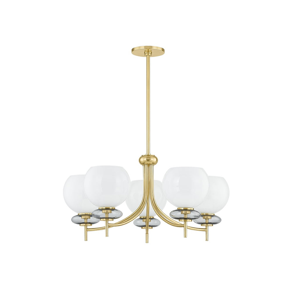 Mitzi Canada - Five Light Chandelier - Alexia - Aged Brass- Union Lighting Luminaires Decor