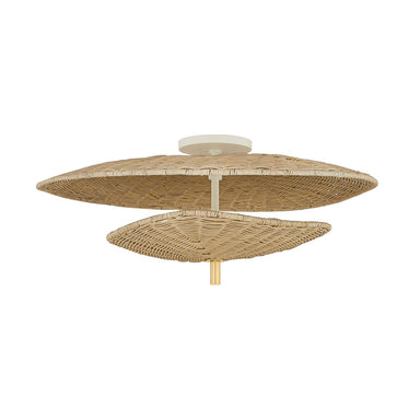 Mitzi Canada - Three Light Semi Flush Mount - Marigold - Aged Brass- Union Lighting Luminaires Decor