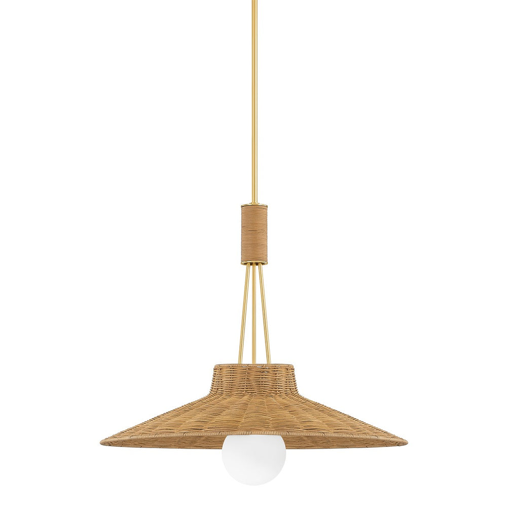 Mitzi Canada - One Light Pendant - Laudine - Aged Brass- Union Lighting Luminaires Decor
