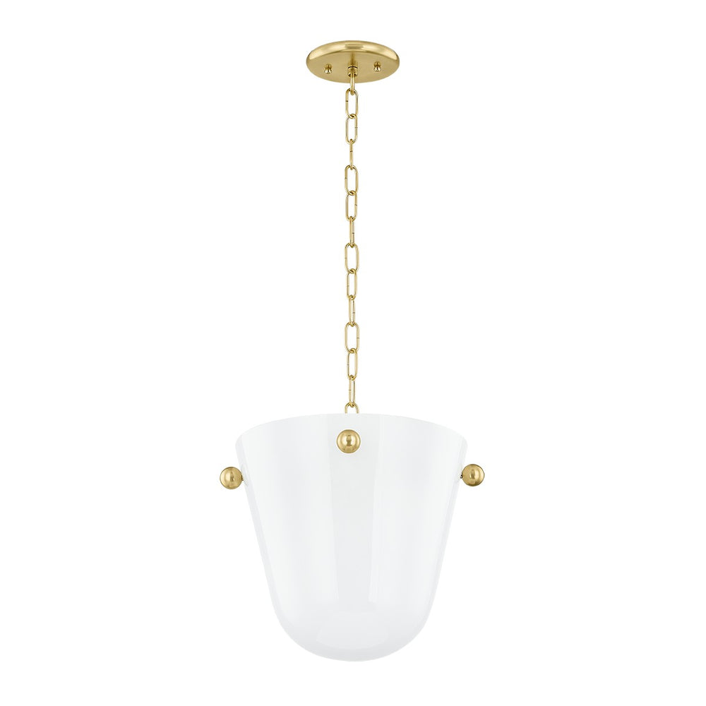 Mitzi Canada - One Light Pendant - Rima - Aged Brass- Union Lighting Luminaires Decor