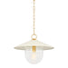 Mitzi Canada - One Light Pendant - Ressi - Aged Brass/Soft Cream- Union Lighting Luminaires Decor
