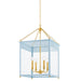 Mitzi Canada - Four Light Lantern - Rosalie - Aged Brass/Soft Arctic Blue- Union Lighting Luminaires Decor
