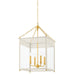 Mitzi Canada - Four Light Lantern - Rosalie - Aged Brass/Soft Cream- Union Lighting Luminaires Decor