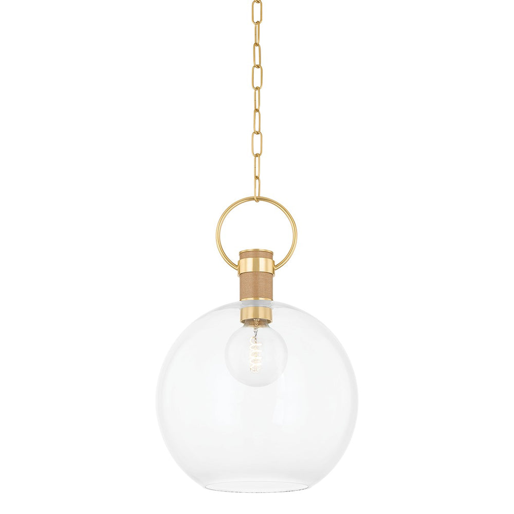 Mitzi Canada - One Light Pendant - Catrine - Aged Brass- Union Lighting Luminaires Decor