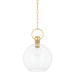 Mitzi Canada - One Light Pendant - Catrine - Aged Brass- Union Lighting Luminaires Decor