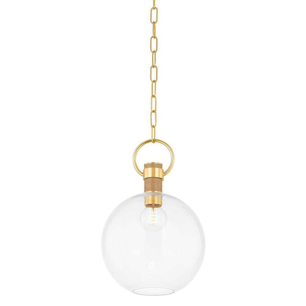 Mitzi Canada - One Light Pendant - Catrine - Aged Brass- Union Lighting Luminaires Decor