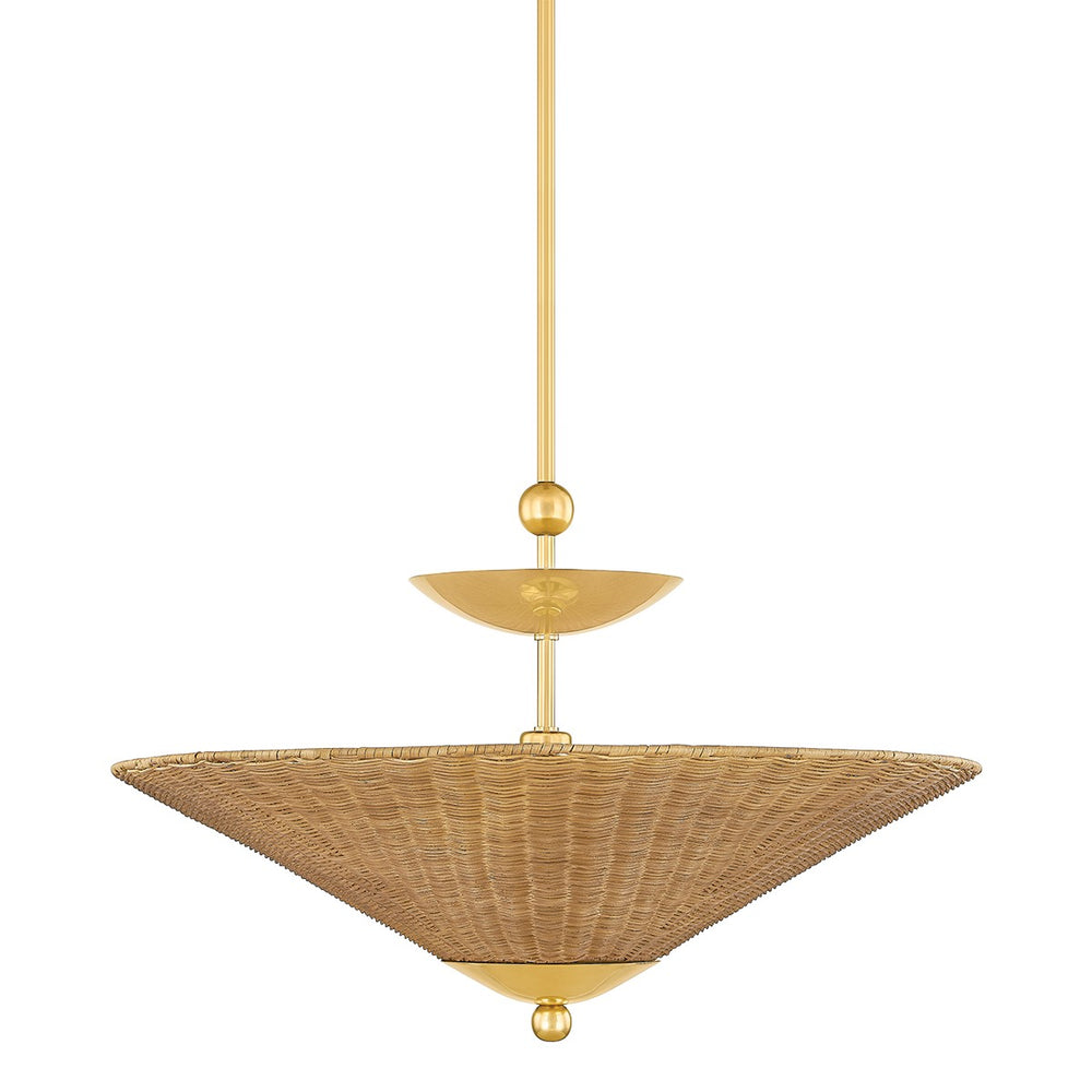 Mitzi Canada - One Light Pendant - Perilla - Aged Brass- Union Lighting Luminaires Decor